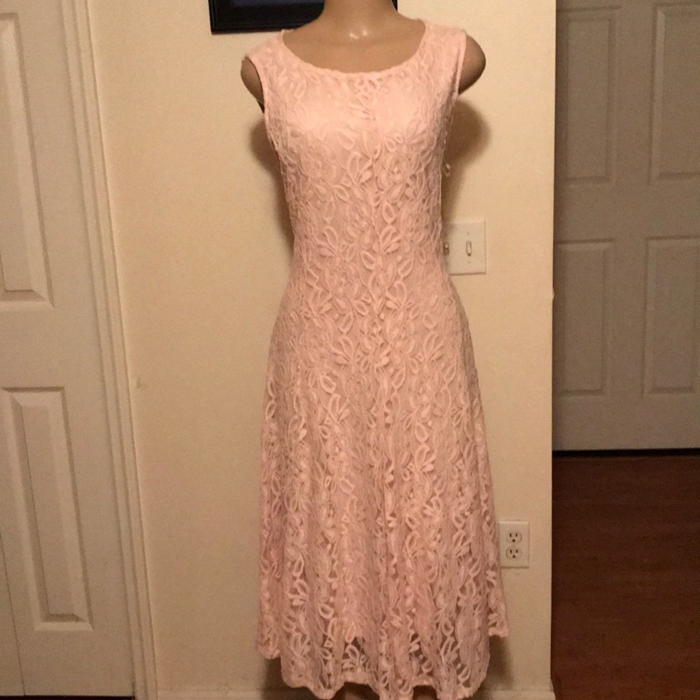 Spring dress below the knee